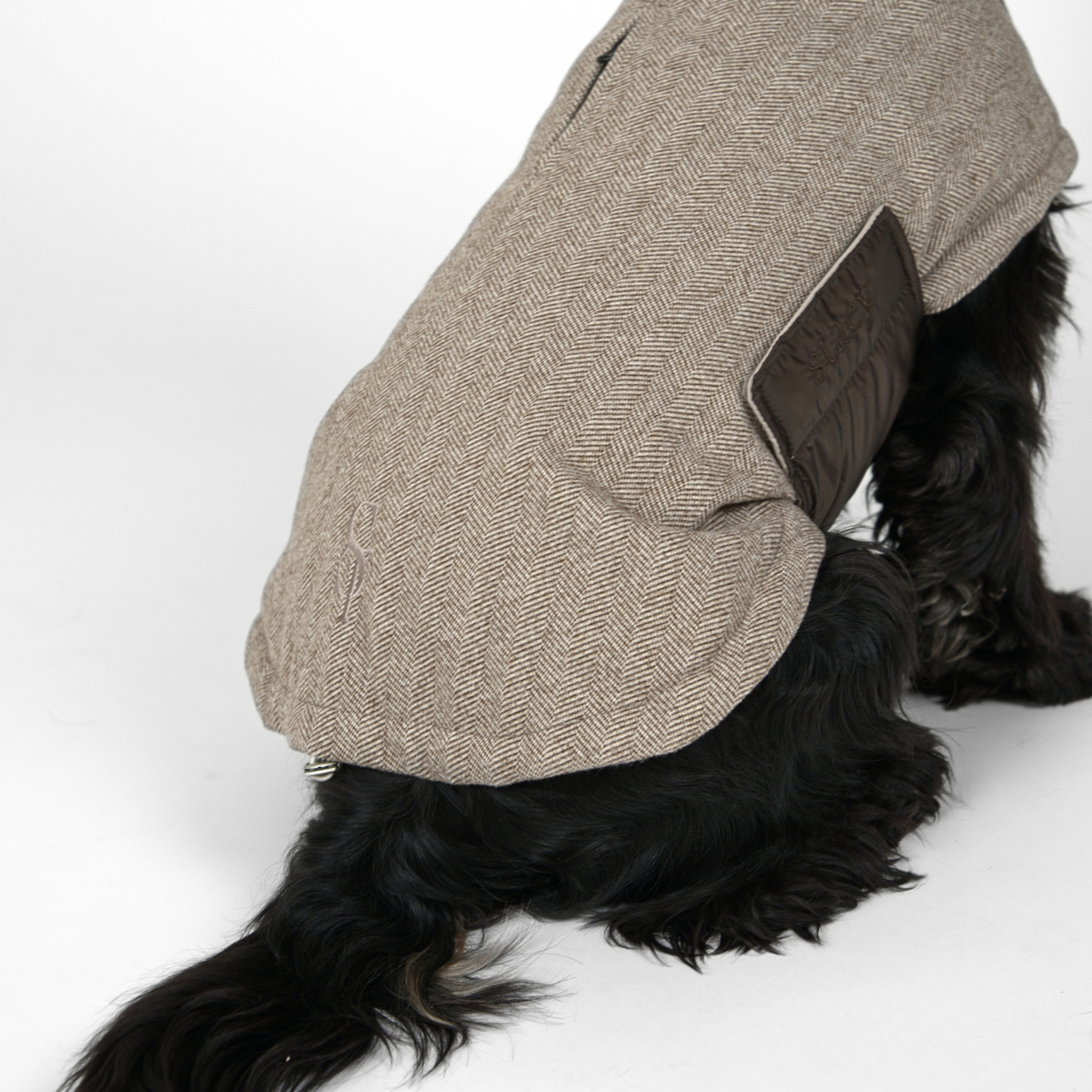 Mira hundefrakke | Herringbone Mocca