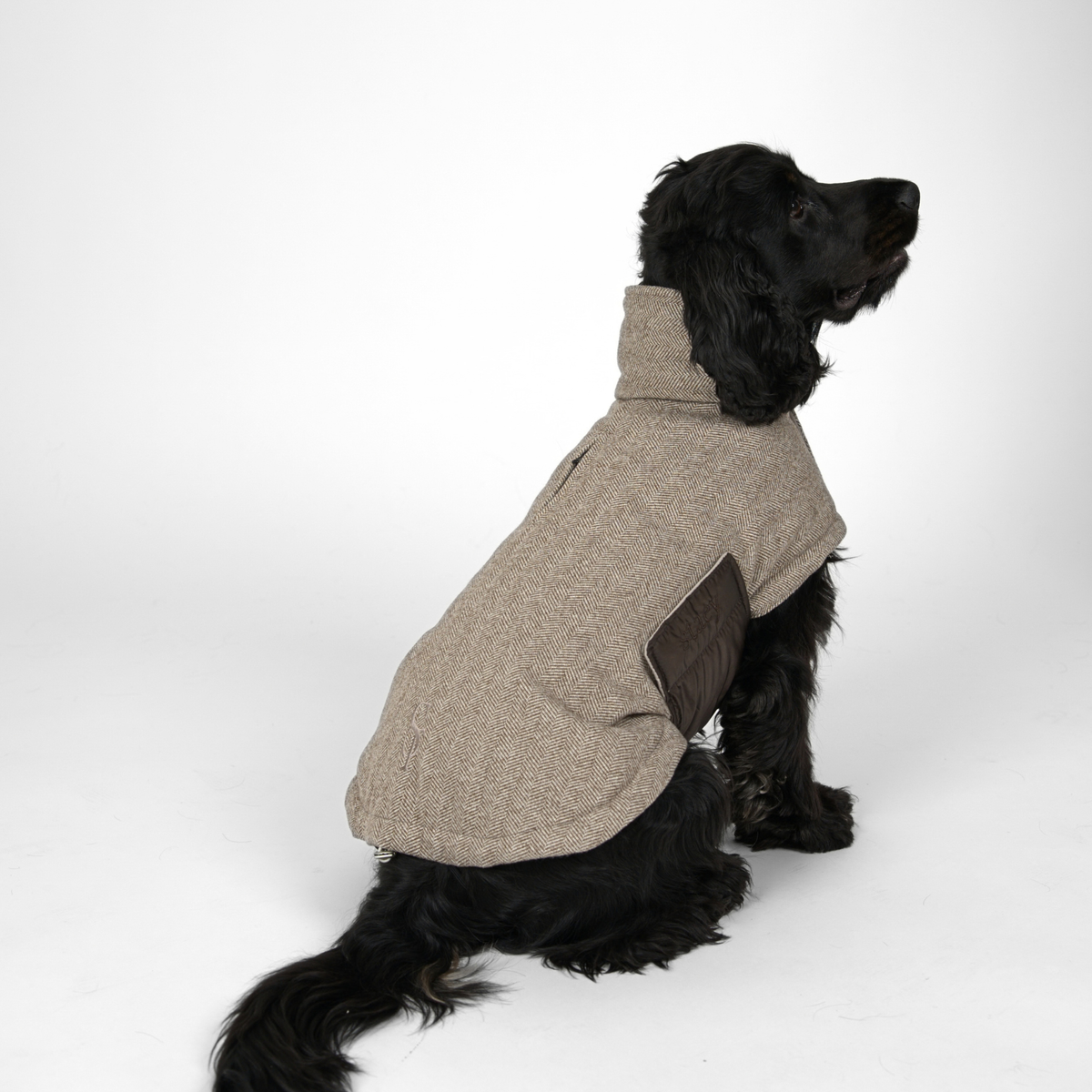 Nora Hundefrakke | Herringbone Mocca