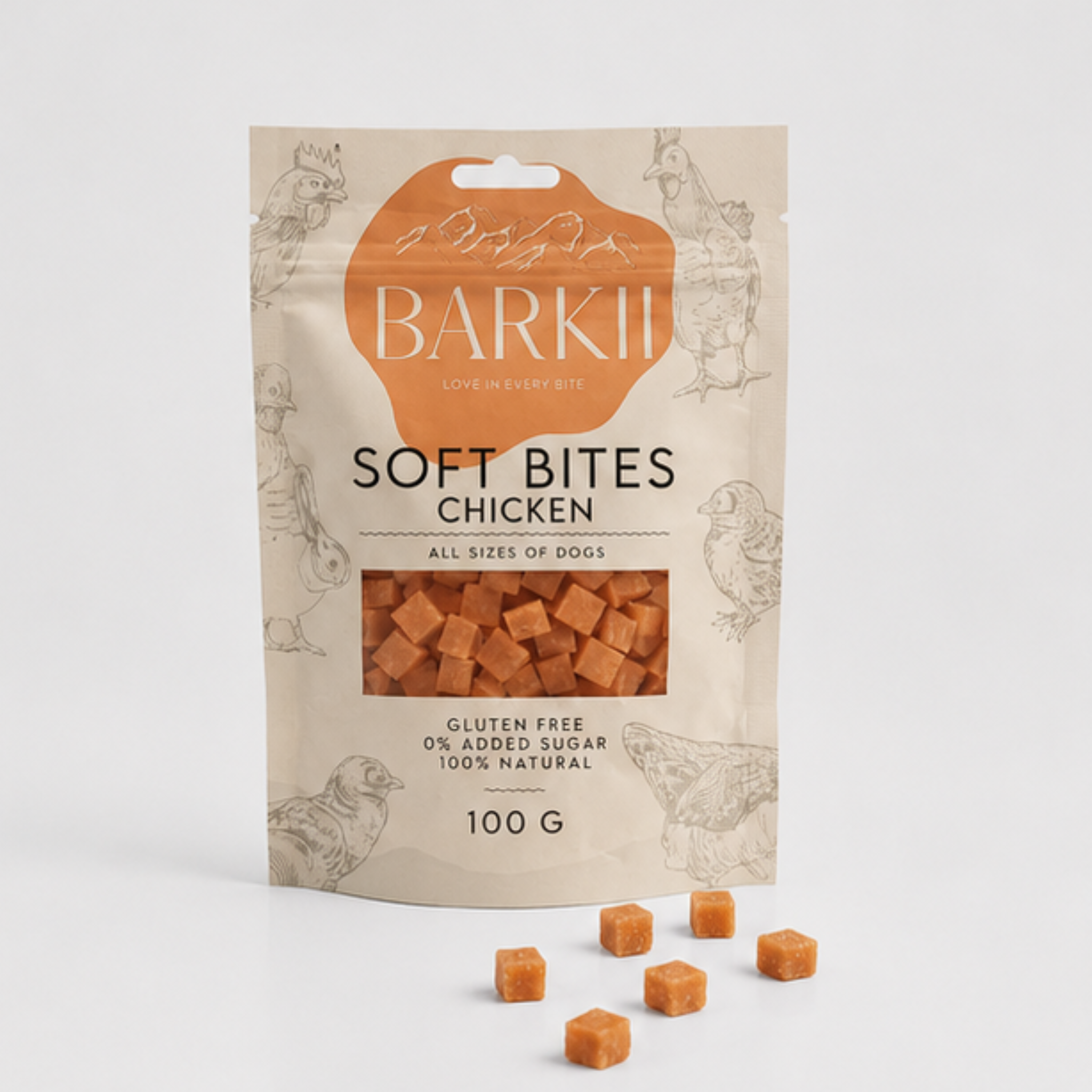 Barkii Træningsgodbidder | Kylling | 100 g.