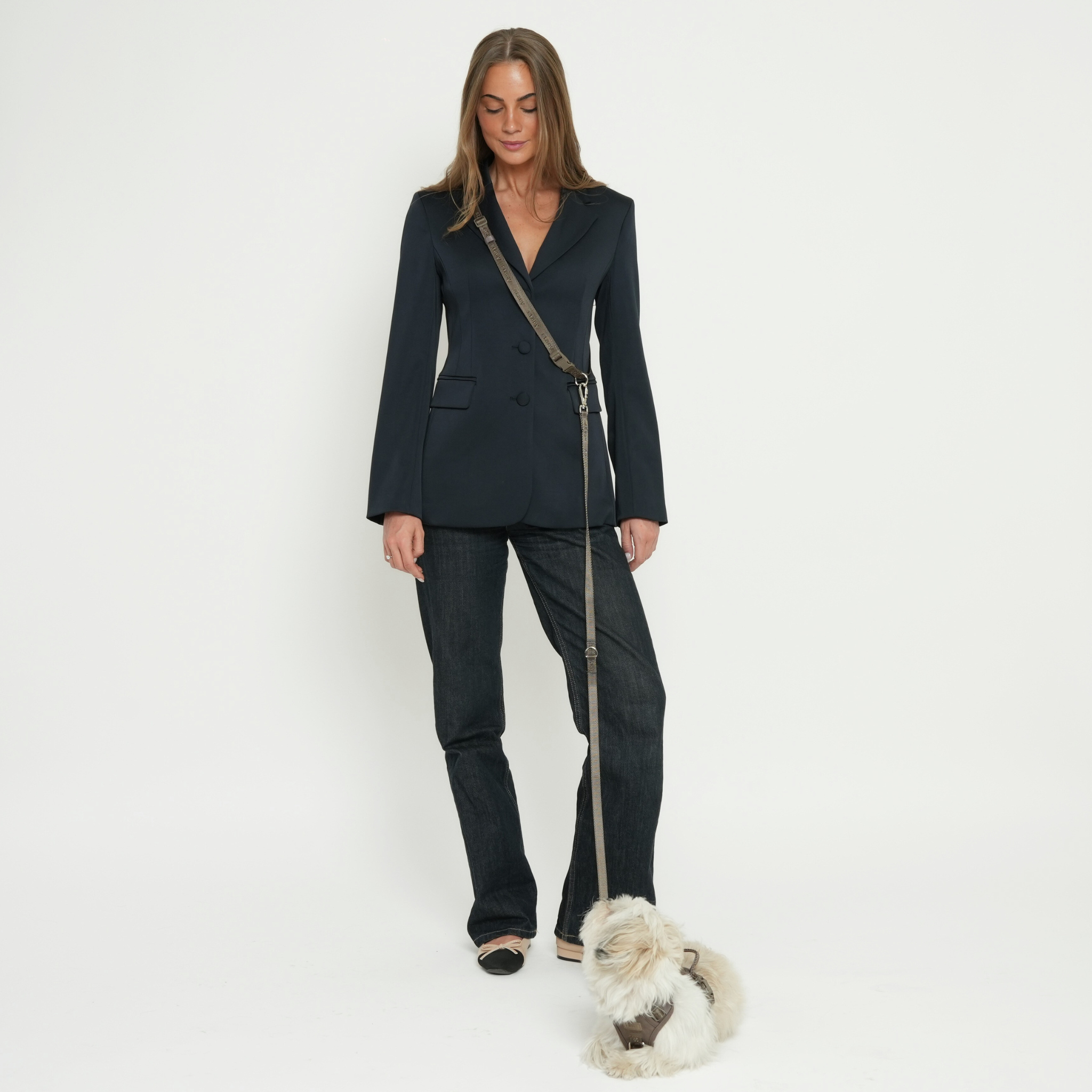 Håndfri hundesnor – Taupe