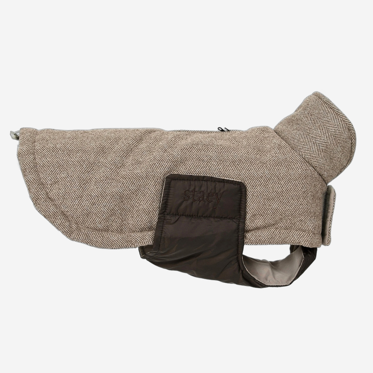 Nora Hundefrakke | Herringbone Mocca