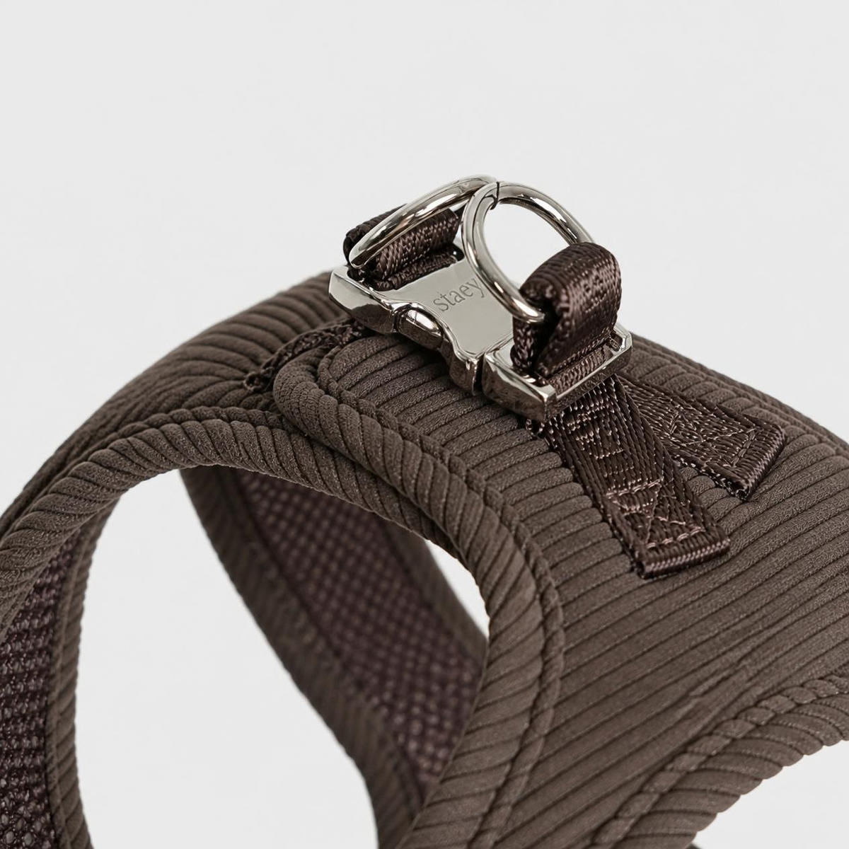 Saga Corduroy Step-In Dog Harness | Dark Oak