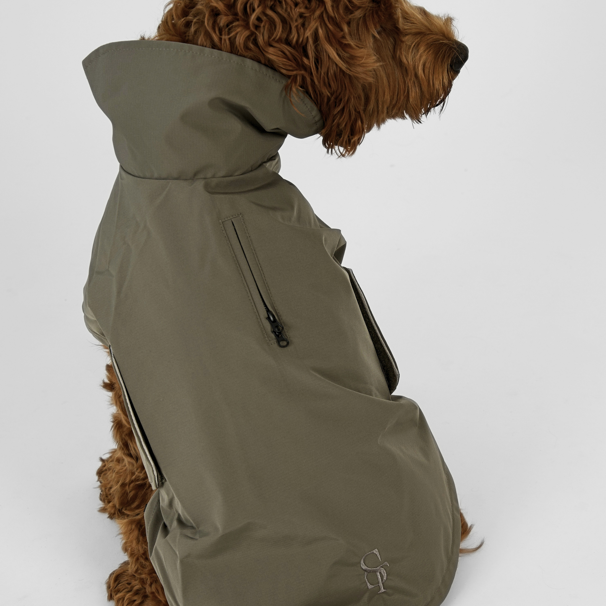 Taja Dog Rain Coat | Moss Green