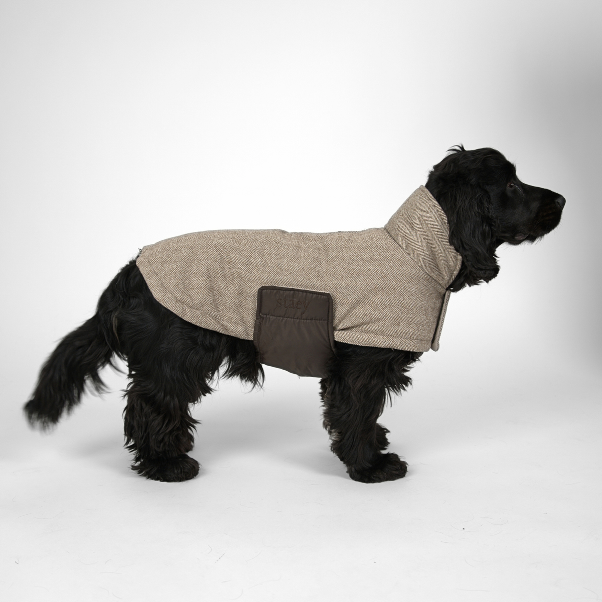 Mira hundefrakke | Herringbone Mocca