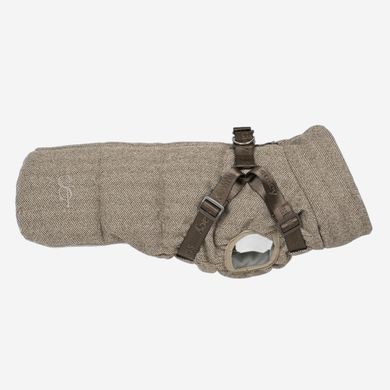 Vera Hundefrakke m. Sele | Herringbone Mocca